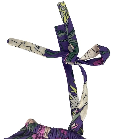 NWT Tea Collection Tie Shoulder Floral Baby Romper - Size 18-24M - Picture 9 of 9